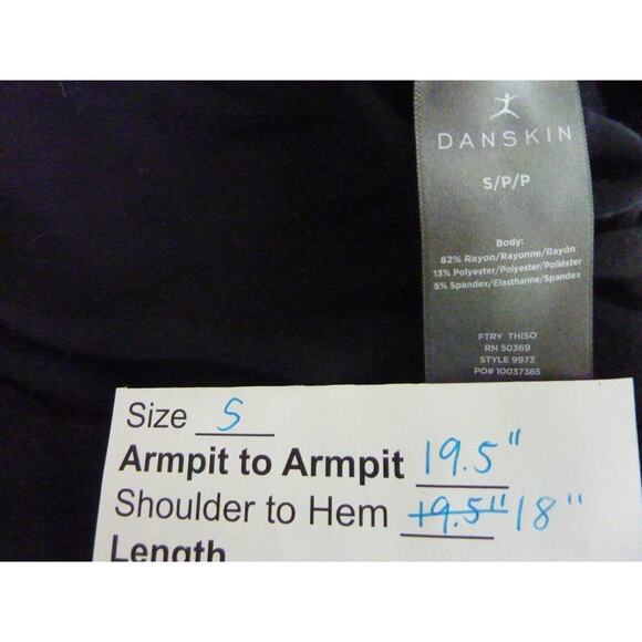 Danskin S Black Boxy Crop Polo Long Sleeve Shirt - Picture 6 of 6